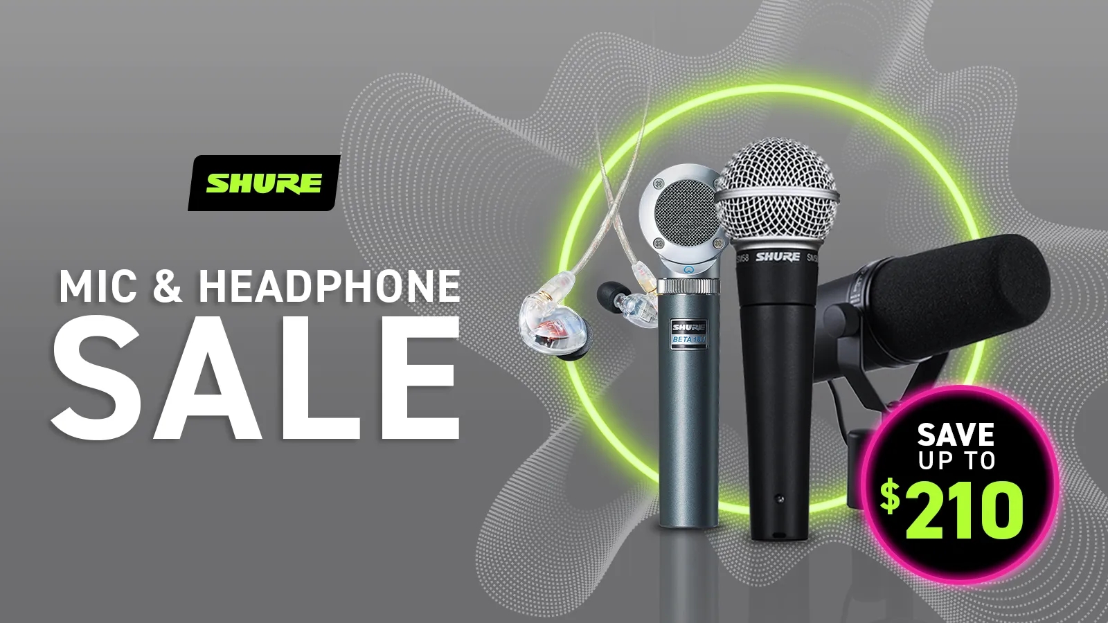 Mic and headphone sale
